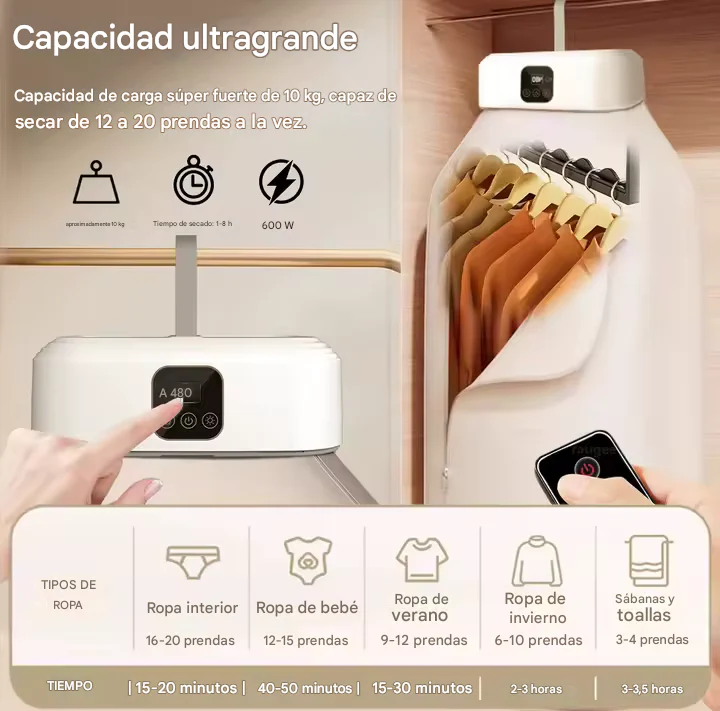 PRO SEC-SECADORA PORTATIL DE ROPA ULTRA SECADO